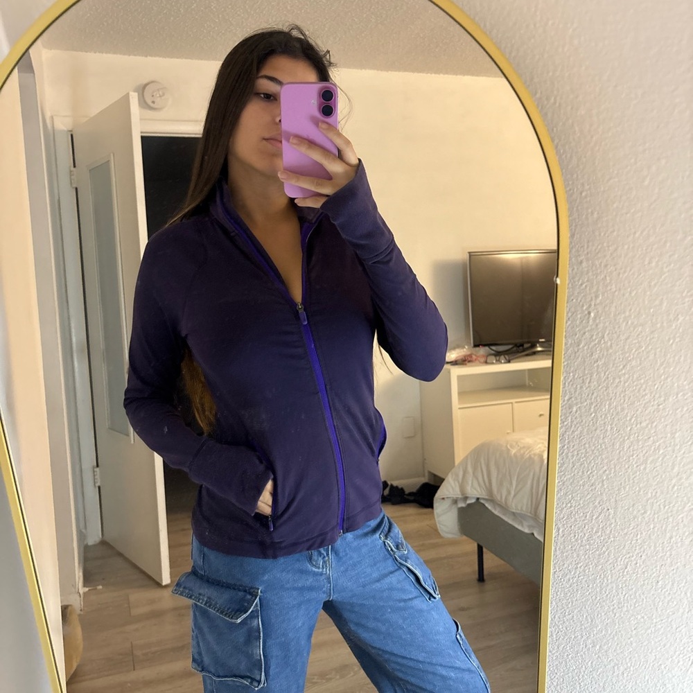 Nike Women's Dark Purple Zip-Up Hoodie